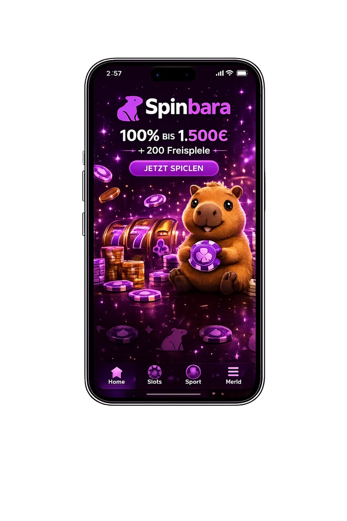 Spinbara Casino auf einem Smartphone